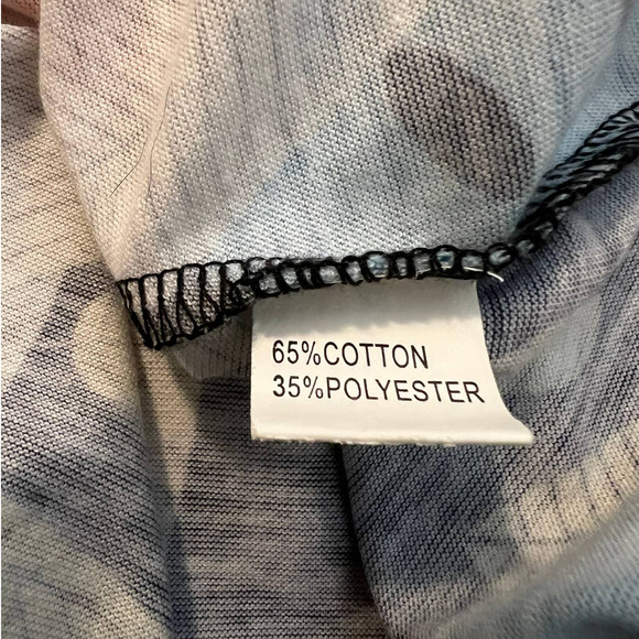 Yathon Women's Sundress Size M in Blue Orange and White Leaves with Pockets - Picture 5 of 6